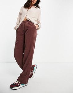 Мягкие свободные брюки в винтажном мужском стиле цвета красного дерева ASOS DESIGN-Зеленый цвет