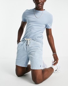 Голубые шорты чиносы с логотипом в виде игрока в поло и затягивающимся шнурком Polo Ralph Lauren-Голубой