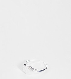 Серебряное кольцо-печатка с гравировкой цветка ASOS DESIGN-Серебристый