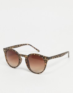 Круглые солнцезащитные очки с леопардовым принтом & Other Stories-Коричневый цвет