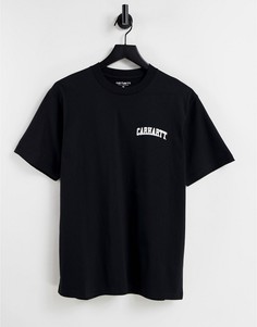Черная футболка с надписью в университетском стиле Carhartt WIP-Черный цвет