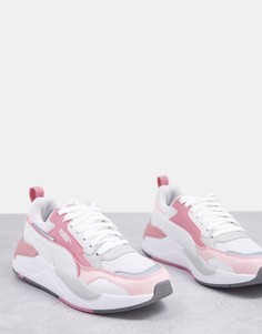Розовые и белые кроссовки Puma X-Ray 2 Square-Белый