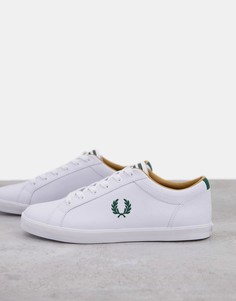 Белые кожаные кеды с логотипом Fred Perry-Белый