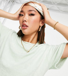 Oversized-футболка из махровой ткани мятного цвета от комплекта New Girl Order Exclusive-Зеленый цвет