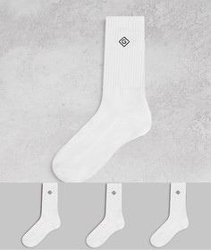 Набор из 3 пар белых носков с маленьким логотипом Gant-Белый