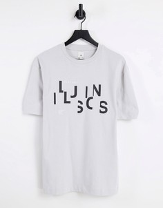 Серая футболка свободного кроя с надписью "Illusions" River Island-Серый