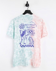 Футболка с принтом тай-дай и надписью "Tell a Friend" Vans-Многоцветный