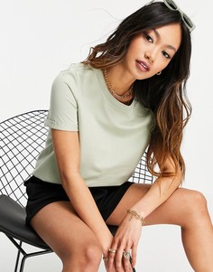 Светло-зеленая футболка из органического хлопка Vero Moda-Зеленый цвет