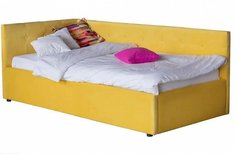 Односпальная кровать-тахта Bonna 900, П/М, ткань, Жёлтый Bravo