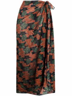 Ulla Johnson юбка миди с цветочным принтом