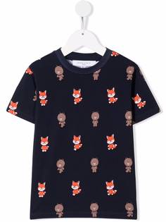 MAISON KITSUNE KIDS футболка с логотипом из коллаборации с Line Friends