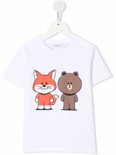 MAISON KITSUNE KIDS футболка из коллаборации с Line Friends