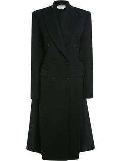 Alexander McQueen пальто миди с логотипом