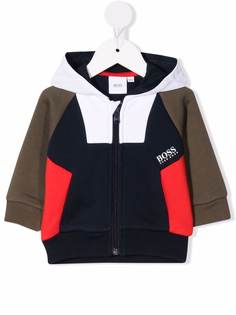 BOSS Kidswear куртка в стиле колор-блок с капюшоном