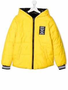 Dkny Kids двусторонний пуховик с логотипом