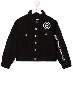 MM6 Maison Margiela Kids джинсовая куртка с вышитым логотипом