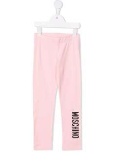 Moschino Kids легинсы с логотипом