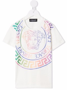 Versace Kids футболка с узором Greca