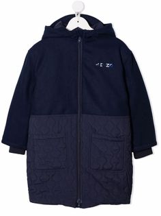 Kenzo Kids пальто с вышитым логотипом