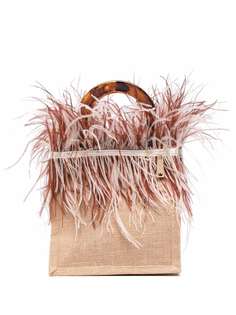 la milanesa сумка-тоут с перьями
