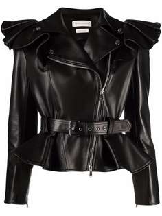 Alexander McQueen куртка с оборками на рукавах