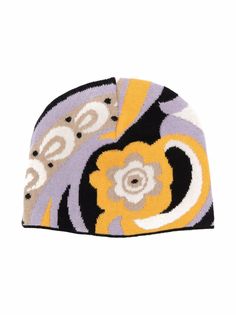 Emilio Pucci Junior шапка бини с цветочным принтом