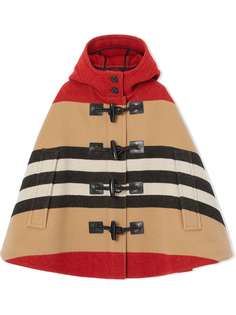 Burberry Kids кейп с полосками Icon Stripe