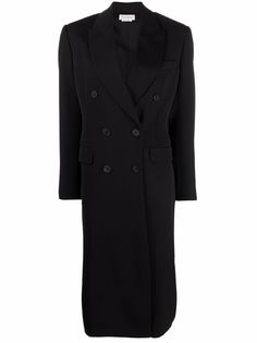 Alexander McQueen пальто миди с логотипом