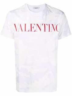 Valentino футболка с камуфляжным принтом и логотипом