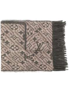 Louis Vuitton шарф pre-owned с монограммой и бахромой