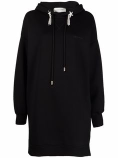 Ermanno Ermanno платье с вышитым логотипом и капюшоном