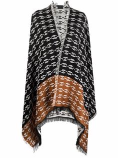 Elisabetta Franchi кардиган-пальто асимметричного кроя с вышитым логотипом