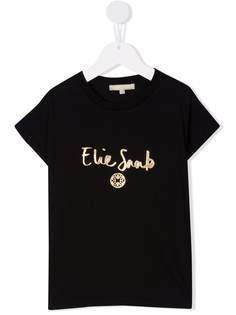 ELIE SAAB JUNIOR футболка с тисненым логотипом