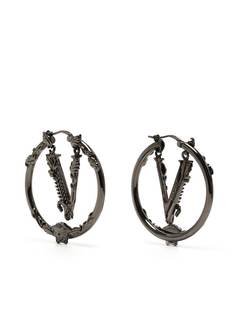 Versace серьги-кольца Virtus