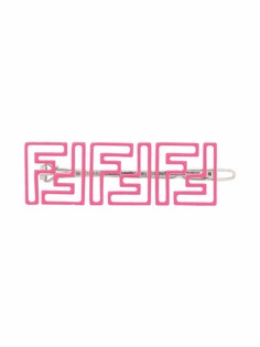 Fendi Kids заколка для волос с логотипом FF