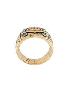 Nialaya Jewelry кольцо с ониксом и гравировкой