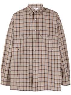 Acne Studios клетчатая рубашка оверсайз