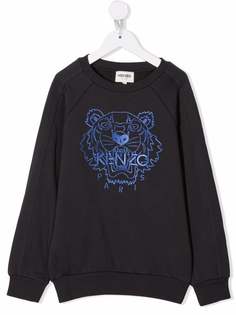 Kenzo Kids толстовка с вышивкой Tiger