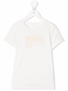 Chloé Kids футболка с логотипом