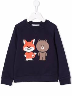 MAISON KITSUNE KIDS толстовка из коллаборации с Line Friends