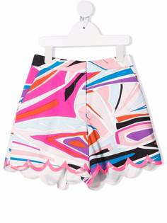 Emilio Pucci Junior шорты Lance с фестонами