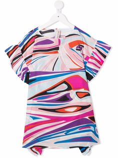 Emilio Pucci Junior платье-футболка Lance с абстрактным принтом
