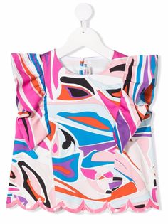 Emilio Pucci Junior блузка с графичным принтом