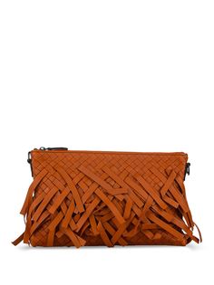 Bottega Veneta Pre-Owned сумка через плечо Intrecciato Biletto с бахромой
