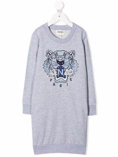 Kenzo Kids платье-свитер с вышивкой Tiger