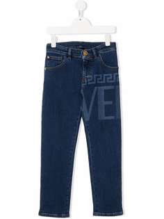 Versace Kids джинсы скинни с логотипом