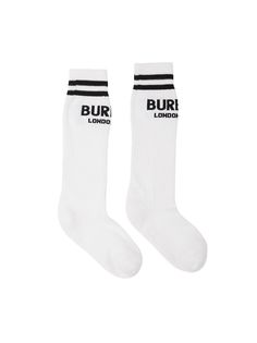 Burberry Kids комплект из двух пар носков вязки интарсия