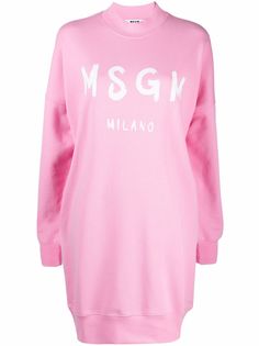 MSGM платье-толстовка с логотипом