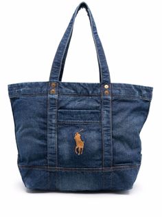 Polo Ralph Lauren джинсовая сумка-тоут с вышитым логотипом