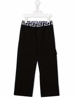 Versace Kids спортивные брюки с узором Greca